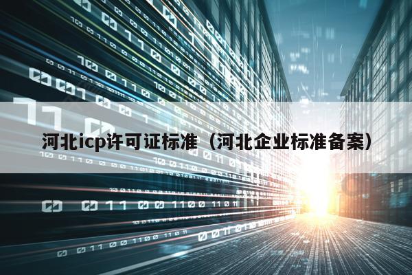 河北icp许可证标准（河北企业标准备案）