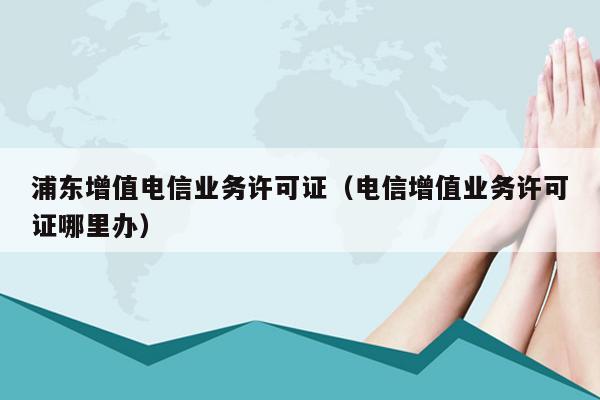 浦东增值电信业务许可证（电信增值业务许可证哪里办）