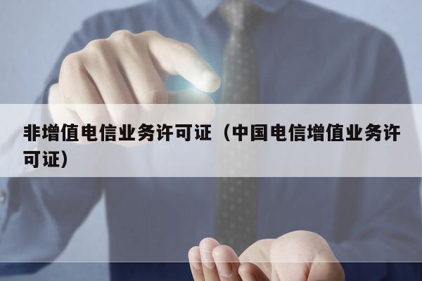非增值电信业务许可证（中国电信增值业务许可证）