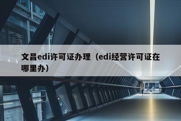 文昌edi许可证办理（edi经营许可证在哪里办）