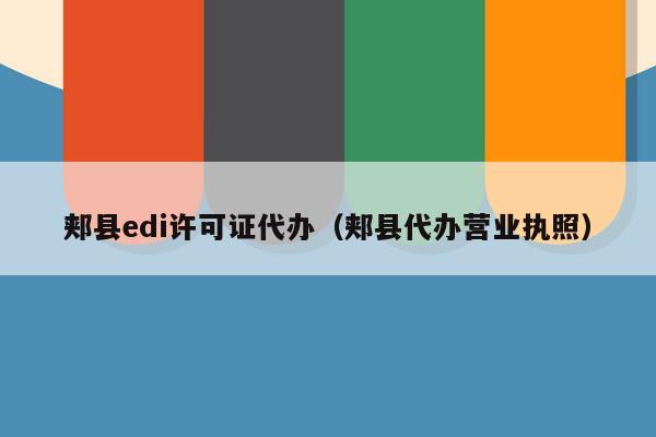 郏县edi许可证代办（郏县代办营业执照）