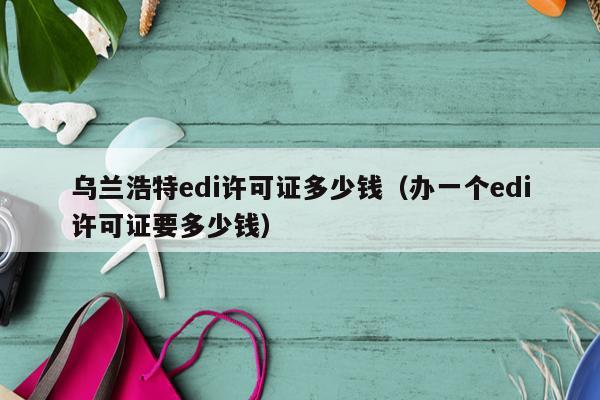乌兰浩特edi许可证多少钱（办一个edi许可证要多少钱）