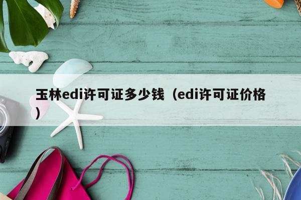 玉林edi许可证多少钱（edi许可证价格）