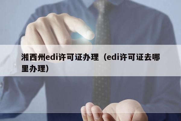 湘西州edi许可证办理（edi许可证去哪里办理）